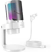 Amazon.co.jp: FIFINE USB コンデンサーマイク ゲーマー向け RGB